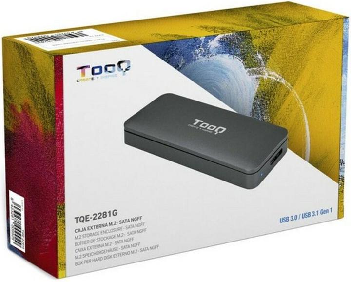 Produktbild Tooq Technology TQE-2281G Speicherlaufwerksgehäuse SSD-Gehäuse Grau M.2 (M.2)