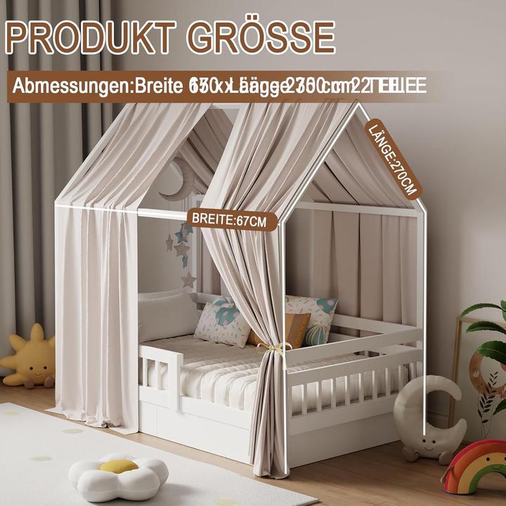 Produktbild Zdada 2-teiliges Betthimmel-Set für Hausbetten (2 Stück)