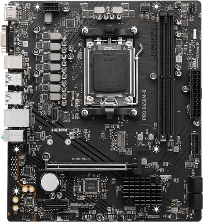 Actual product image MSI PRO B650M-B (AM5, AMD B650, mATX)