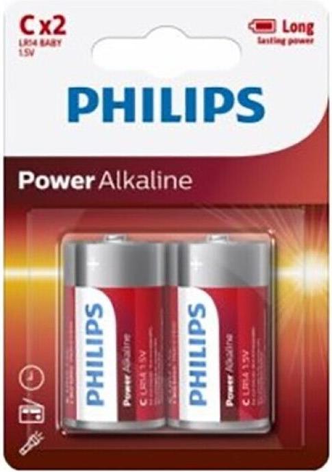 Actual product image Philips Power Alkaline Pila C Lr14 Blister * 2 (2 pcs., C)