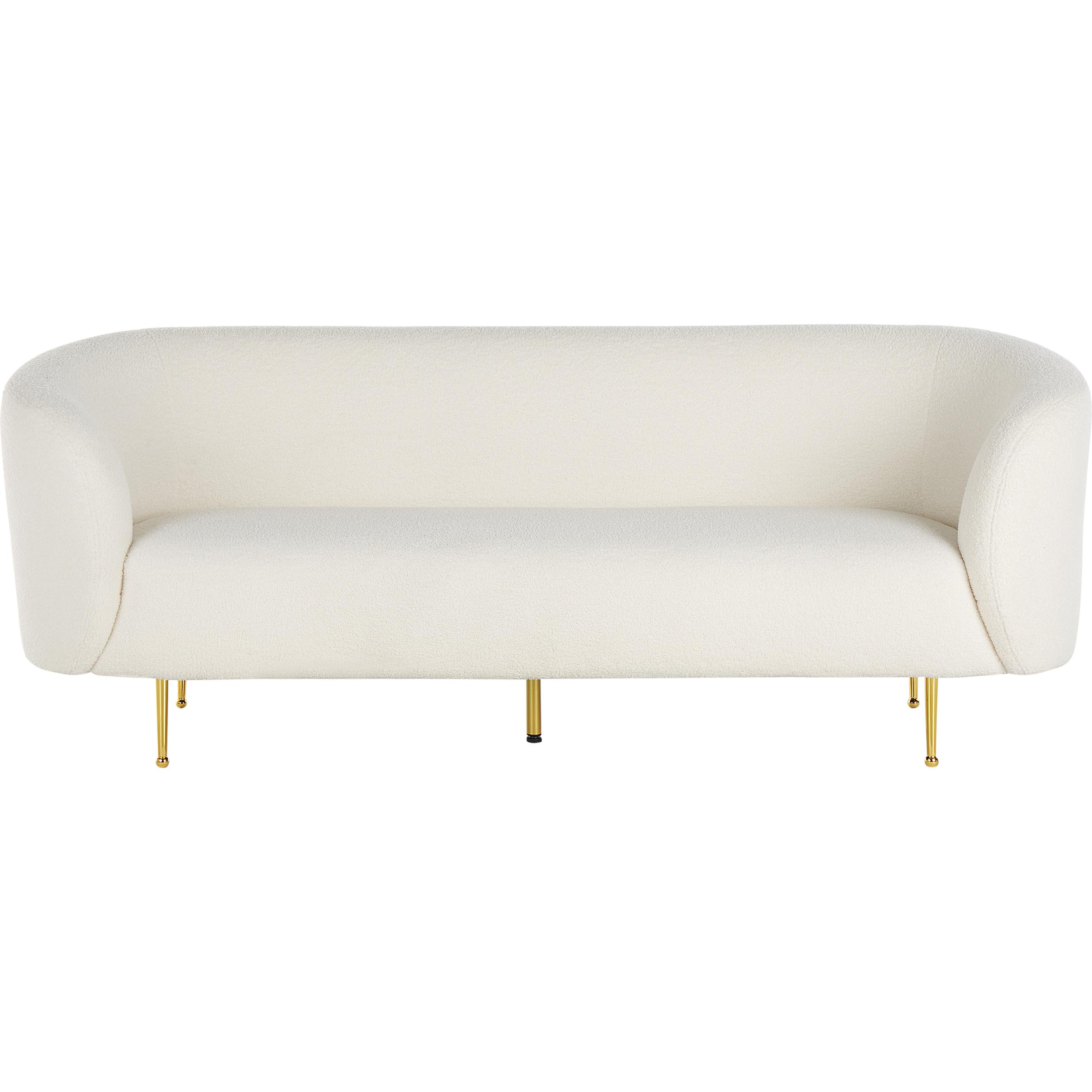 Beliani, Sofa, Sofa Set Bouclé weiss 6-Sitzer LOEN (3-Sitzer, 2-Sitzer)