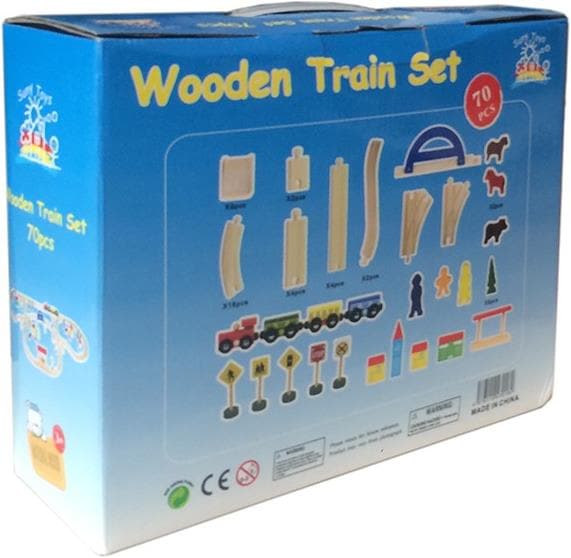 Actual product image Sombo 70-piece train set with many accessories