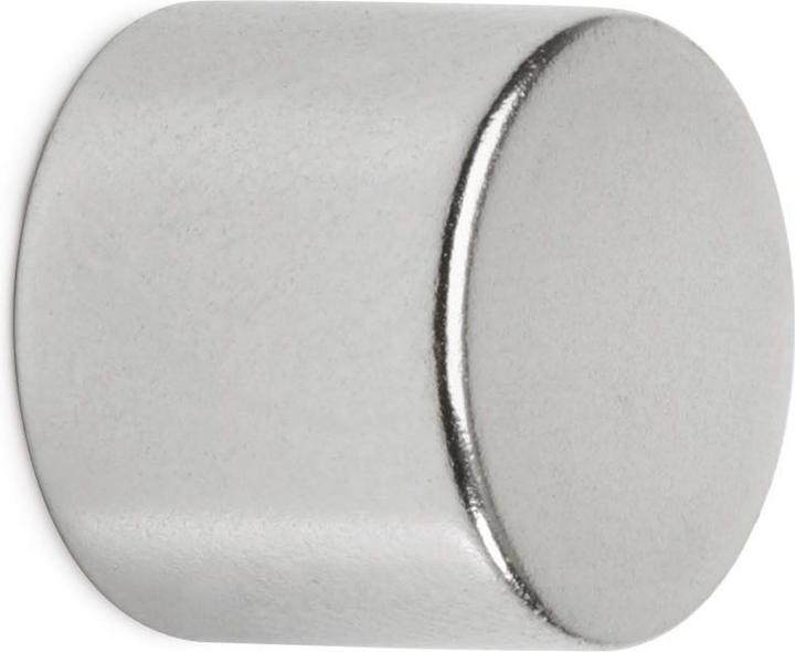 Image du produit Maul aimant disque au néodyme, 12 mm, force d'adhérence : 5,3 kg, argent (4 x)