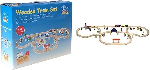 Actual product image Sombo 70-piece train set with many accessories