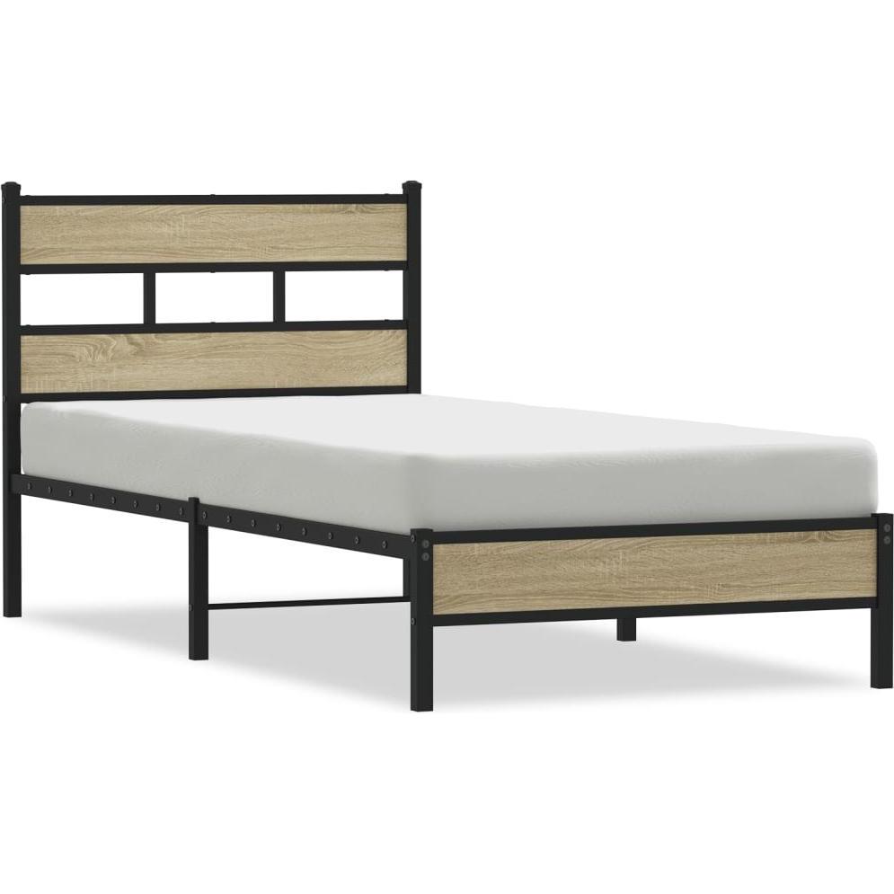 VidaXL, Bett, Bettgestell Bett Doppelbett ohne Matratze 137x190cm Holzwerkstoff (137 x 190 cm)
