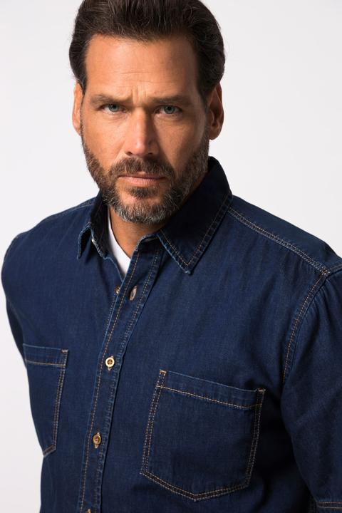 Immagine prodotto JP1880 Denimhemd, Denim, Halbarm, Modern Fit Passform, Kent Kragen, bis Gr. 8XL (7XL)