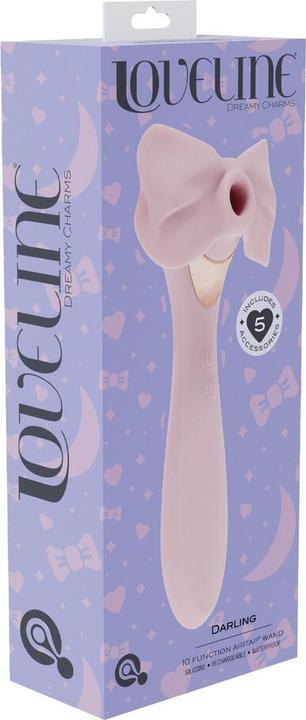 Produktbild Loveline Darling - AirTap Wand Vibrator with Five Head Attachments - Pink