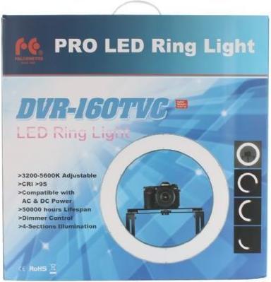 Productafbeelding Falcon Eyes Bi-Colour LED Ring Lamp Dimbaar DVR-512DVC op 230V (Staafarmatuur)