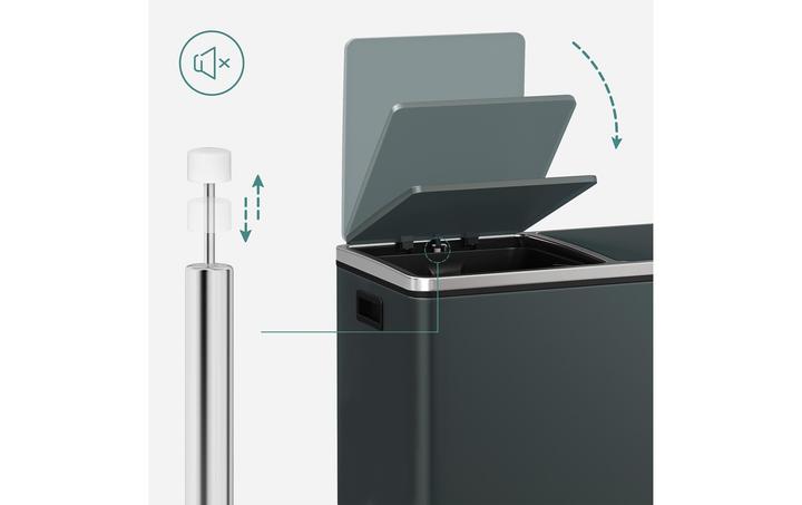 Produktbild Songmics Abfalleimer 60 l, Grau (60 l)