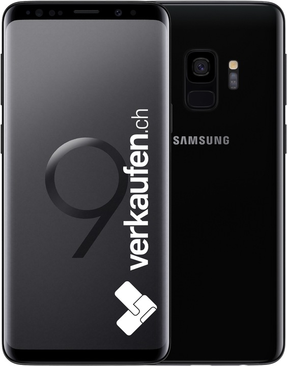 verkaufen.ch Galaxy S9 (64 GB, Black, 5.80", 12 Mpx, Hybrid Dual SIM, B / Very good)