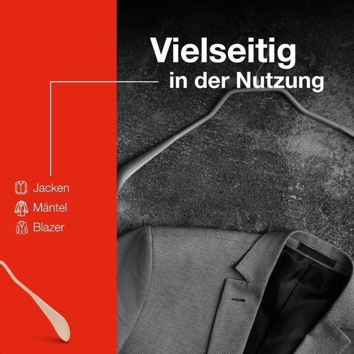 Produktbild Mawa Metallkleiderbügel-Set mit Antirutschbeschichtung (10 x)