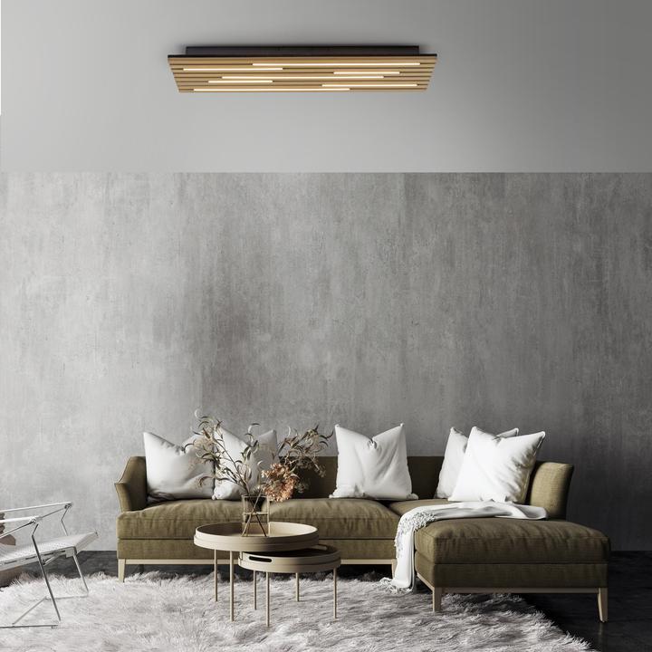 Produktbild Just Light LED Deckenlampe AKUSTIK Holz Akustikpanel mit Echtholzfurnier Eiche (3400 lm)