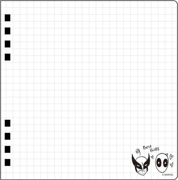Actual product image Disney Deadpool & Wolverine Square Ring Notebook