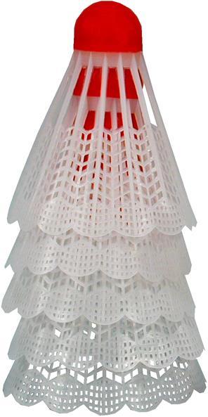 Actual product image New Sports 6 Shuttlecocks white