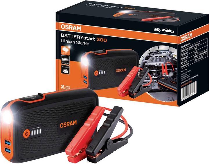 Actual product image Osram BatteryStart 300 (1500 A, 13000 mAh)