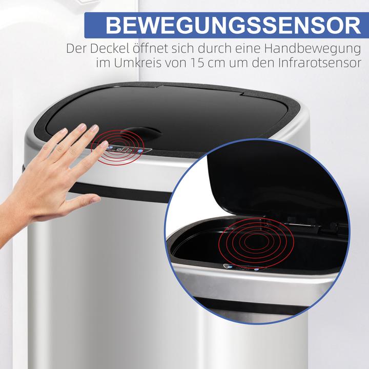 Produktbild Homcom Abfalleimer mit Infrarotsensor (58 l)
