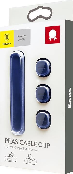 Actual product image Baseus Peas Cable Clip Blue