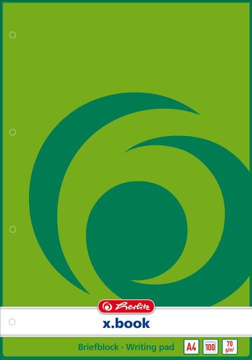 Herlitz Letter pad x.book DIN A4 blank (A4, Plain, No binding)