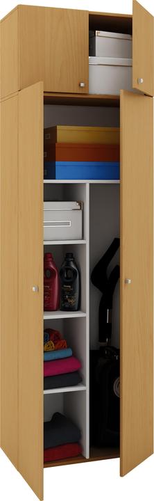 Produktbild VCM Holz Besen Putzschrank Serie Vandol mit Drehtüren (70 x 40 cm)