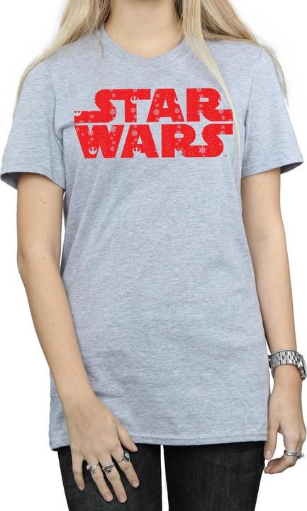 Immagine prodotto Star Wars Christmas Logo Maglietta Ampia Donna (XL)