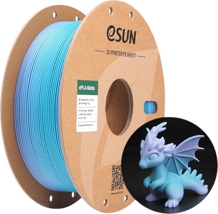 Image du produit eSUN ePLA-Matte Rainbow Ocean Filament 1.75mm 1Kg (PLA, 1.75 mm, 1000 g, Multicolore)
