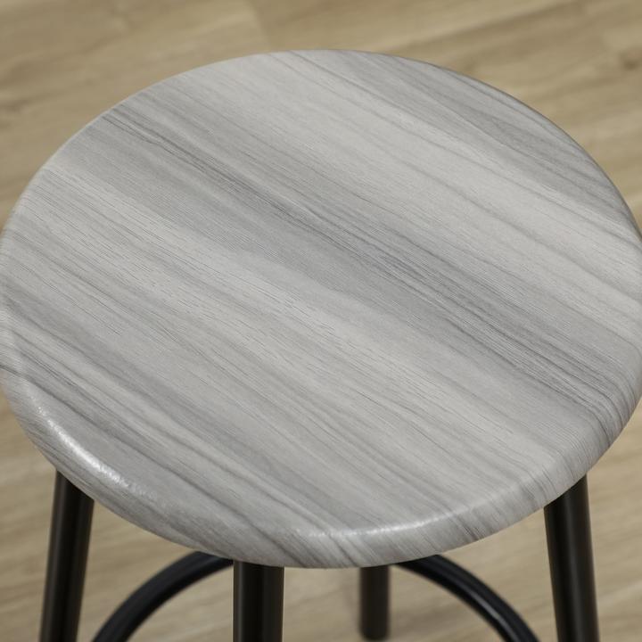 Produktbild Homcom Bartisch Set MDF, Metall Grau (110 x 50 x 89.50 cm)