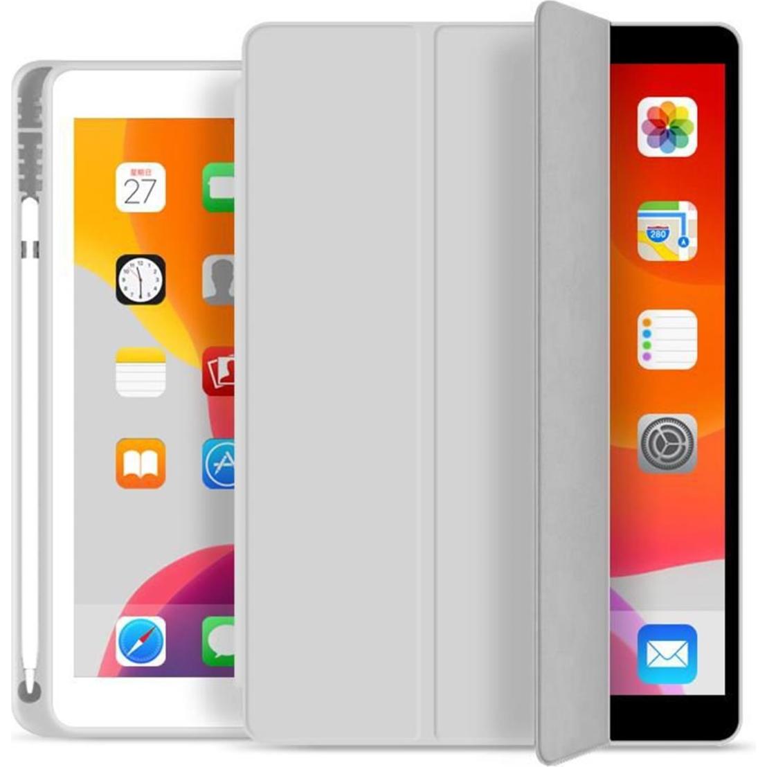 eSTUFF Pencil case iPad 9.7 2017/2018 (9.7 Zoll) Folio (iPad 9.7, IPad 9.7 (2017)), Tablet Hülle, Grau