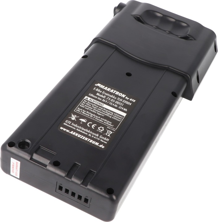 Actual product image Maratron Bicycle battery suitable for Ansmann luggage carrier battery, PortaPower, 36V 10.4Ah (374 Wh, E-bike battery cover)