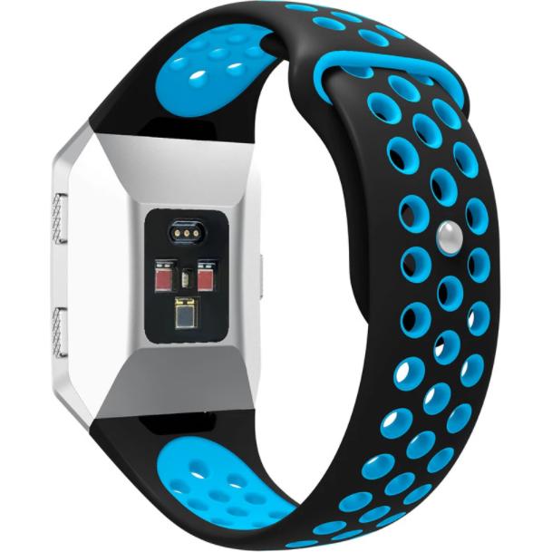Thumbnail - Strap-it Sportarmband (Silikon, Ionic), Uhrenarmband, Schwarz, Blau, Mehrfarbig