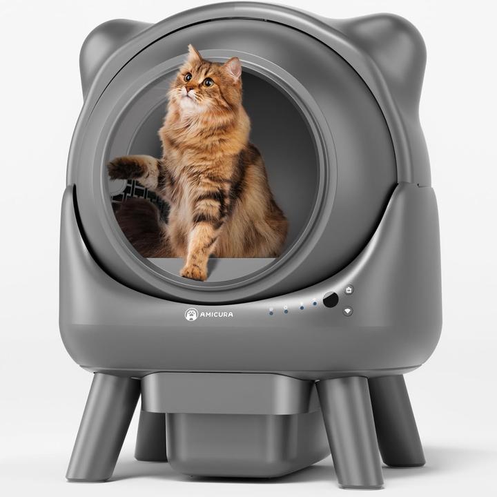 Produktbild AmiCura Cura X1 Katzentoilette Selbstreinigende Katzenklo Geruchsfreie,Anti-Pinch,60L,App-Steuerung (Selbstreinigendes Katzenklo)