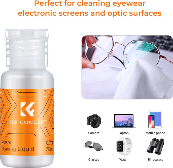 Image du produit K&F Concept Kit de liquide de nettoyage du capteur 20ml*10pcs