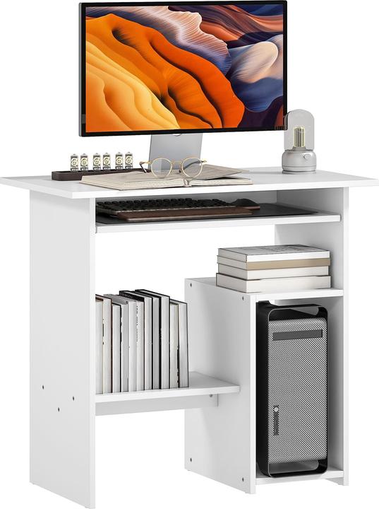 Image du produit Homcom Computertisch Spanplatte Weiss (45 x 80 x 75 cm)