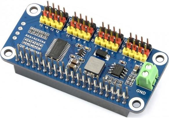 Produktbild WaveShare Servo Treiber HAT für Raspberry Pi 16-Kanal mit I2C