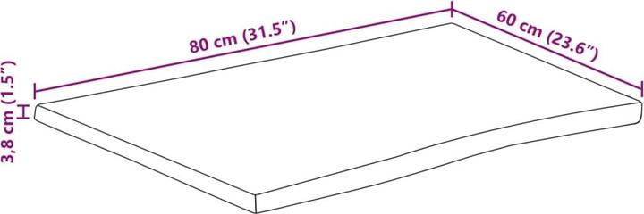 Produktbild vidaXL Tischplatte (80 x 60 cm)