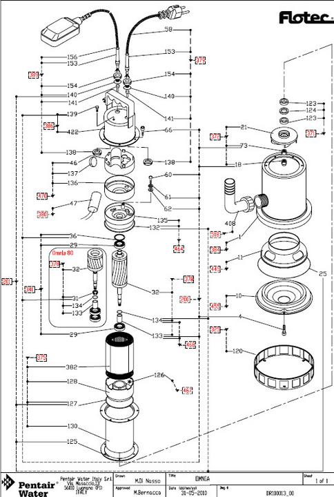 Image du produit Flotec Pompe submersible pour eaux sales OMNIA 200/8 (Pompe des égouts)
