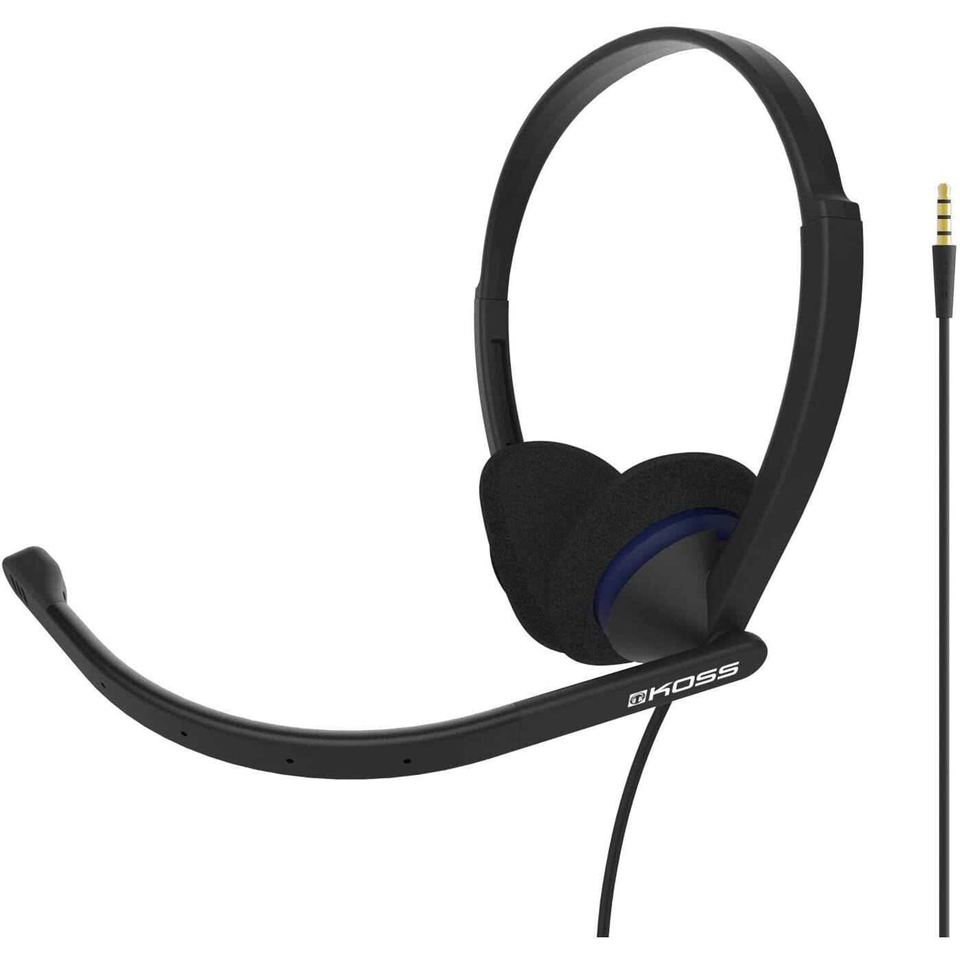 Koss Cuffie di comunicazione CS200i, On-Ear, con cavo, microfono, nero (NC, Cablato), Cuffie, Nero
