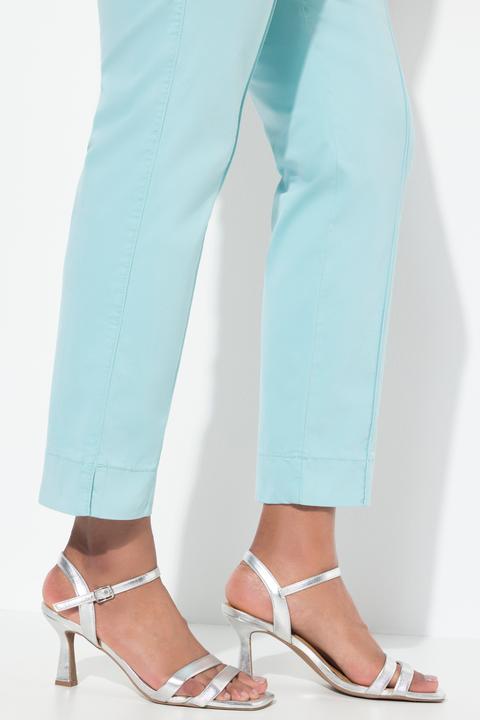 Image du produit Ulla Popken Pantalon avec passepoil et taille élastique. Coupe ajustée avec fente sur le bas de jambe. (48)
