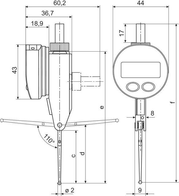 Immagine prodotto Sylvac Dispositivo di misura a leva Feeler