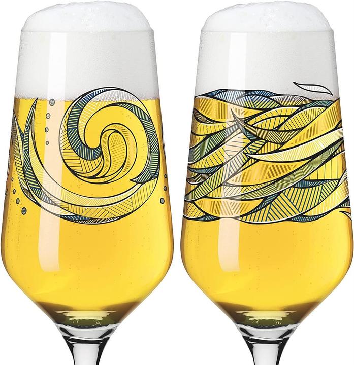 Immagine prodotto Ritzenhoff Bicchieri da birra Pilsner Set di 2 bicchieri BRAUCHZEIT 03 + 04 (0.37 l, 2 x)