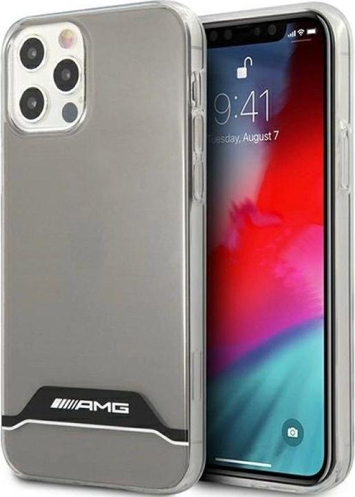 Image du produit Mercedes AMG AMHCP12MTCBW iPhone 12/12 Pro Étui rigide translucide/translucide noir et blanc galvanisé (Apple iPhone 12, Apple iPhone 12 Pro)