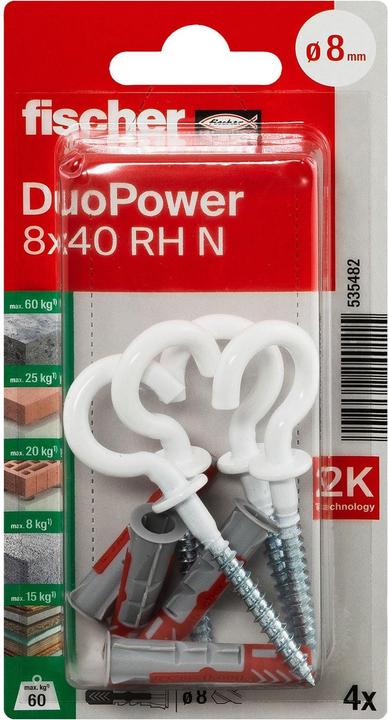 Produktbild Fischer DuoPower 8x40 RH N K (4 Stk.)