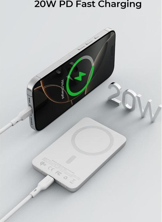 Image du produit Aukey Mag Fusion Slim (5000 mAh, 20 W, 18 Wh)