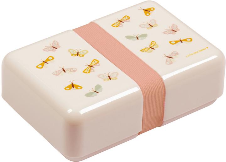 Produktbild A Little Lovely Company Lunchbox Schmetterling SBBUPI47 rosa 18x6x12cm