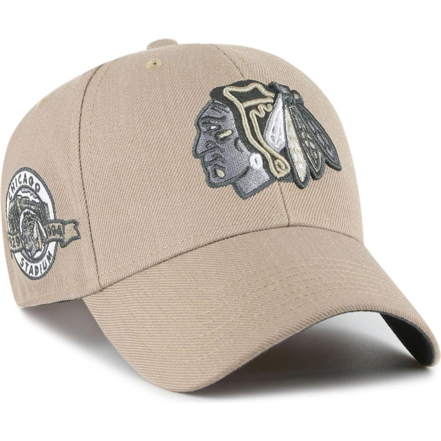 Thumbnail - 47 Brand, Herren, Cap, Curved Snapback Cap NHL Vintage Chicago Blackhawks, Beige