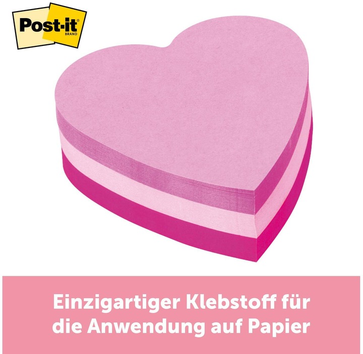 Produktbild Post-it Herz (7 x 7 x 12.5 cm)