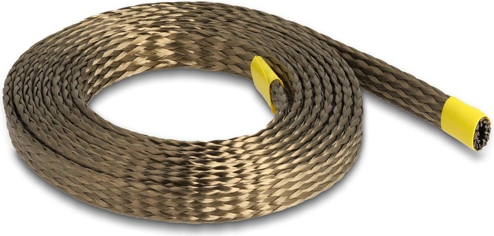 Produktbild Delock Geflechtschlauch aus Basalt Fasern 2 m x 10 mm Braun (Kabelschlauch, 200 cm)