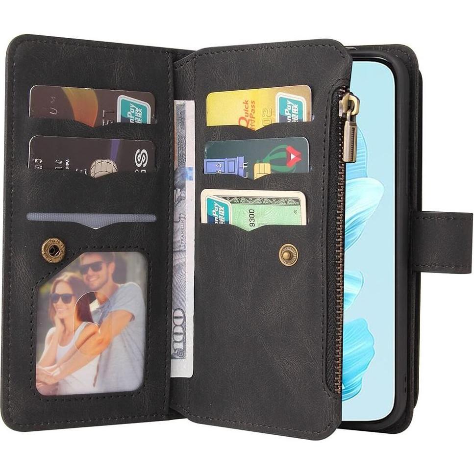 Cover-Discount, Portemonnaie, HONOR 200 Lite - Brieftaschen Hülle Portemonnaie, Schwarz