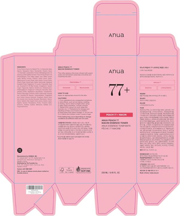 Immagine prodotto Anua Tonico all'essenza di pesca 77% di niacina - 250 ml (250 ml)