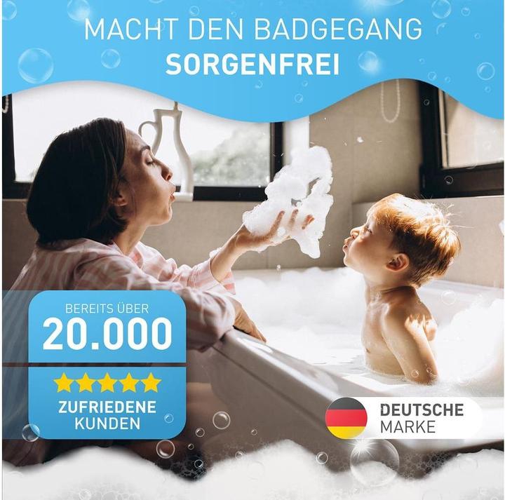 Immagine prodotto Flipline Badteppich rutschfest, BPA-frei 40 x 100 cm, Weiss (40 x 100 cm)