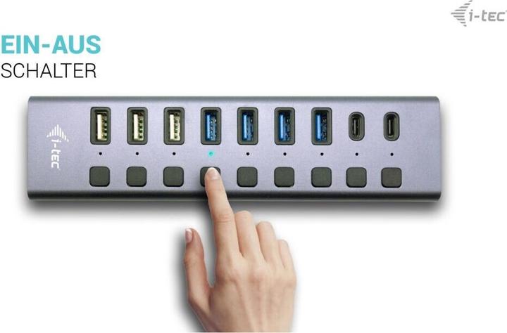 Image du produit i-tec Cachargehub9lan (USB-C, 9 ports)